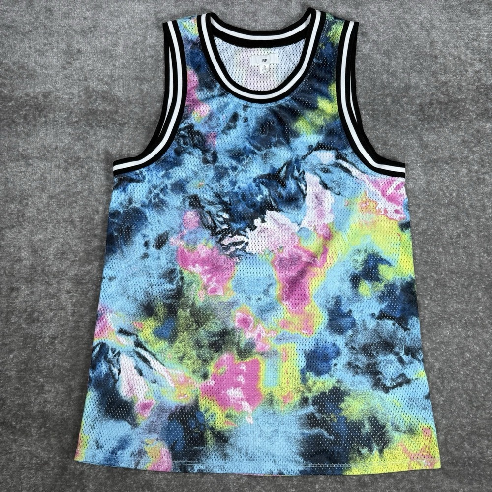 BP.‎ Tank Top Men's Small Multicolor Jersey Sleeveless Watercolor Tie Dye